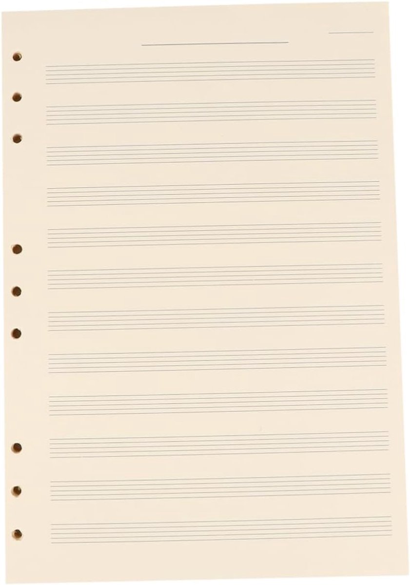 Los Bladmuziek Papier - Lege Notitiebladen - Muziek Componeren - 100 Vellen - 26x18 cm - Wit