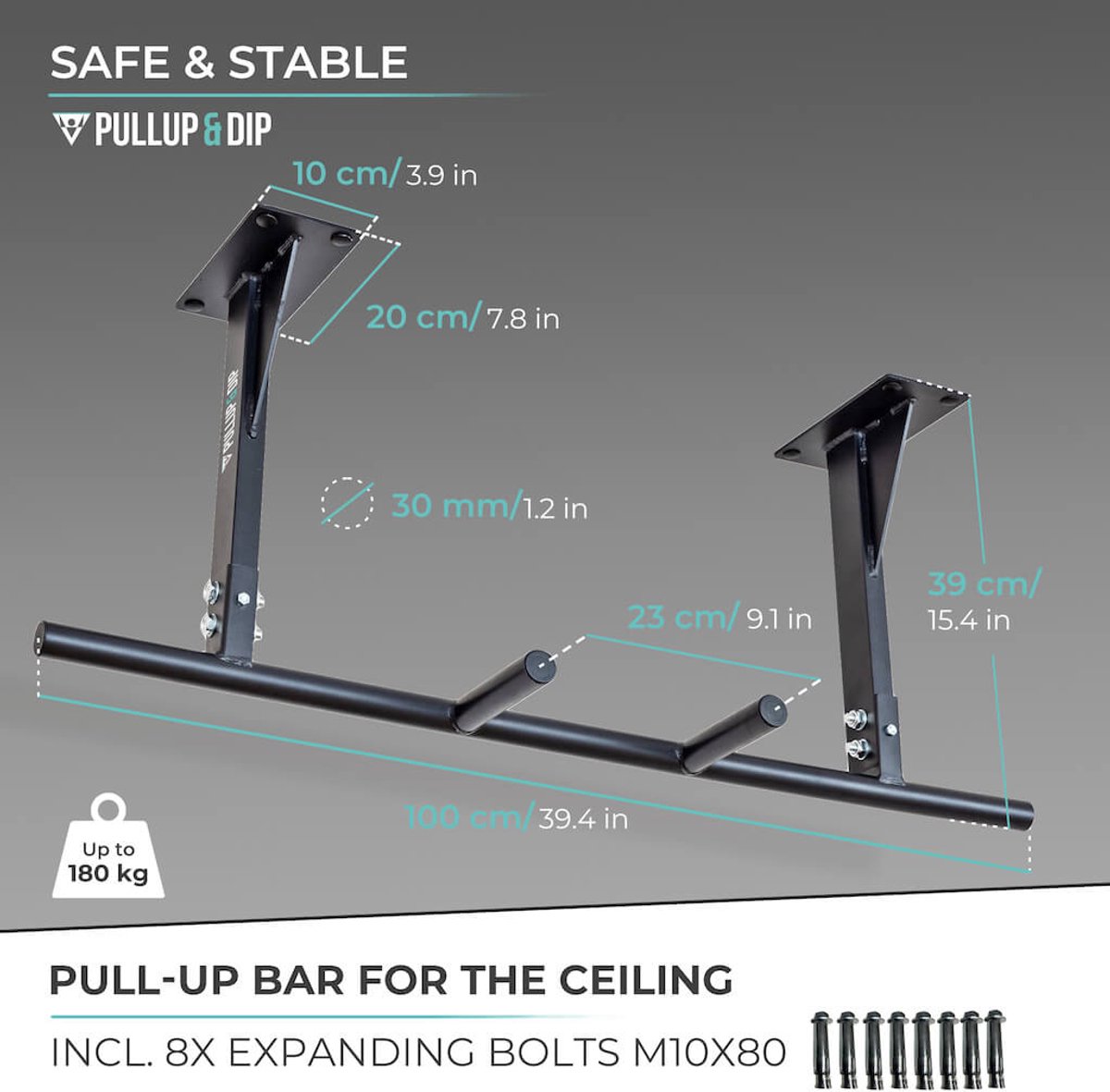 PULLUP & DIP Steel - Optrekstang Plafondmontage thumbnail 2