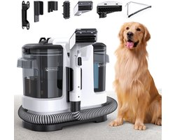 Vlekkenreiniger 600W – Tapijt- en Bekledingreiniger – 20 kPa Zuigkracht – Met 1,75L & 1L Waterreservoir – Inclusief Opzetstukken – Voor Bank, Auto en Huisdieren