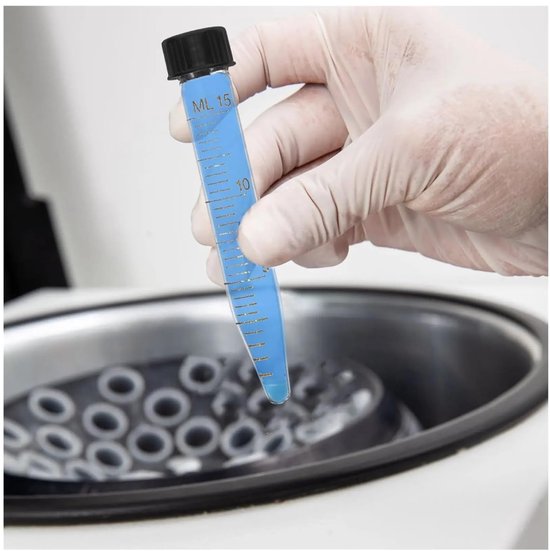 Centrifugebuisjes Set - Laboratoriumbuisjes Falcon - Wetenschappelijk Onderzoek - Afgestudeerde Markeringen - 15ml Volume - Transparant van Merkloos — afbeelding 5