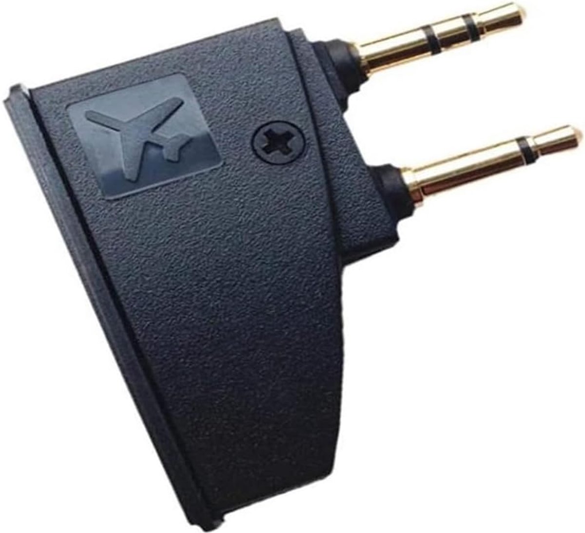 Hoofdtelefoon Adapter - Vliegtuig Adapter - Reizen - Mono naar Stereo - Klein Formaat - Zwart
