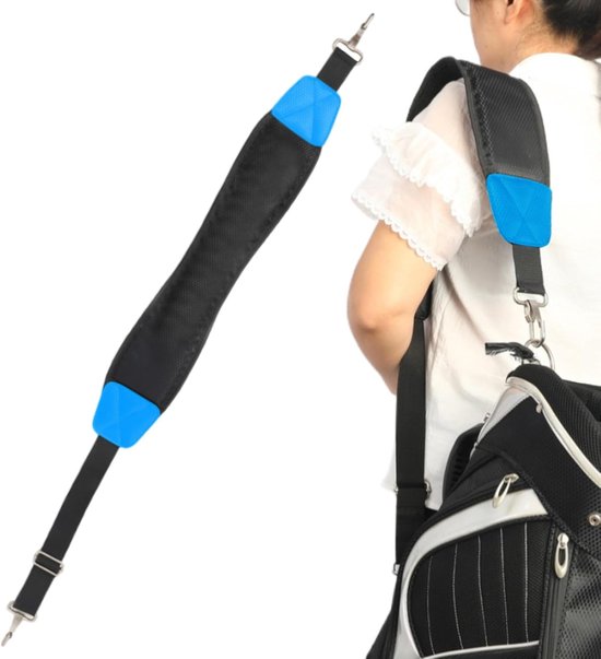 Golftas Schouderband - Verstelbare Draagriem - Golfen Onderweg - Enkel Gevoerd Ontwerp - 120cm Lengte - Blauw van Merkloos — afbeelding 4
