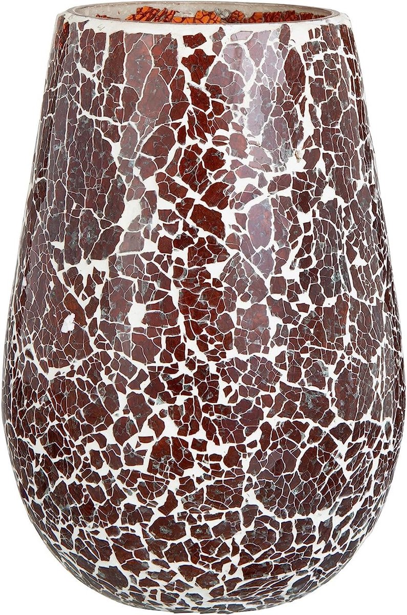 Kaarsenhouder Glas - Kandelaar Decoratie - Sfeervol Huis - Groot Formaat - 175x175x265cm - Bruin