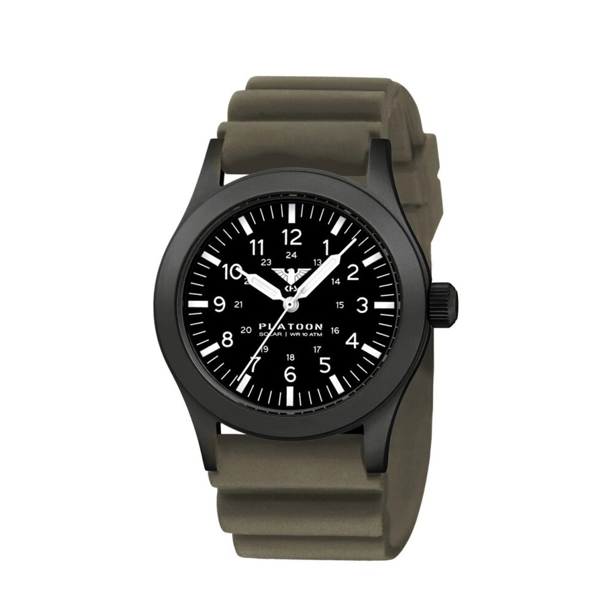 KHS - KHS.PLABSS.DSGO - Polshorloge - Heren - Solar - PLATOON Black Steel Solar