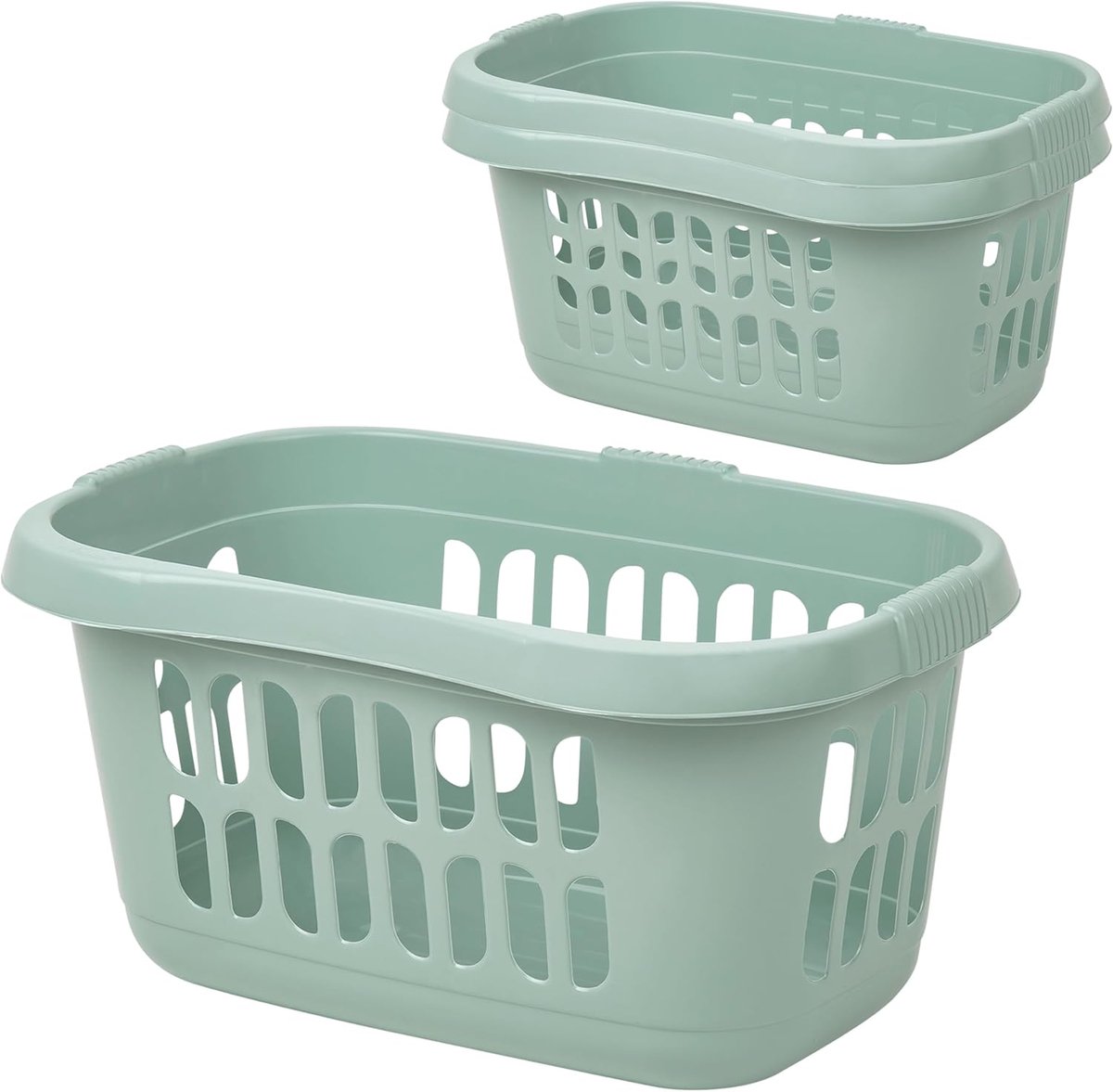 Was manden - Huishoud manden - Snel Wassen - Ergonomisch gevormd - 43 Liter - Groen