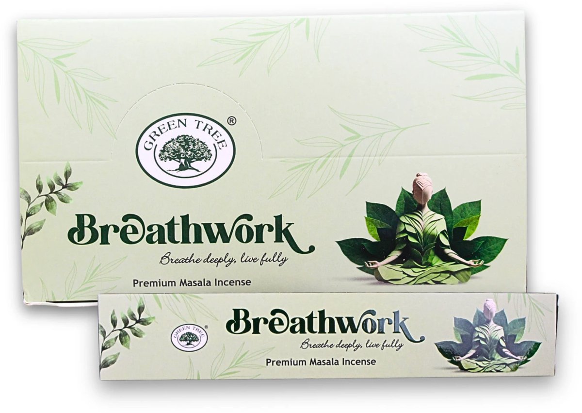 Ruben Robijn Green Tree Breathwork wierook 15 grams - doos van 12 st.