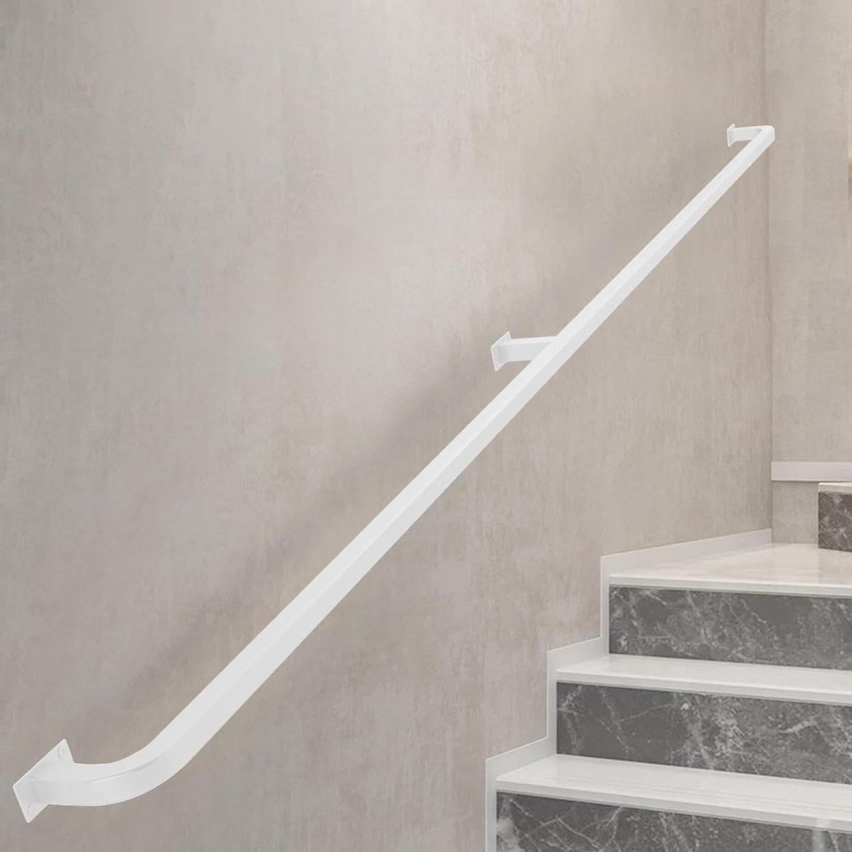 Trapleuning Metaal - Muursteun Balustrade - Veilig Lopen - Industrieel Vierkant Ontwerp - Tot 6 Meter