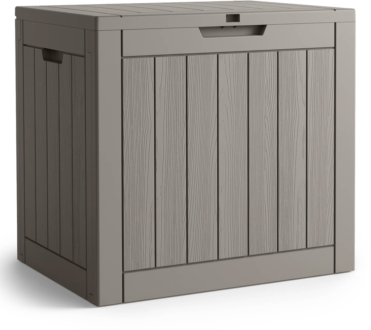 Tuinkist / Afsluitbaar Tuinbox / Balkonbox / Opbergbox Buiten / Tuinkussenbox / Opbergkist Tuin / Opbergbox met Deksel / 117 l / Grijs / 56 x 53,2 x 43,1 cm