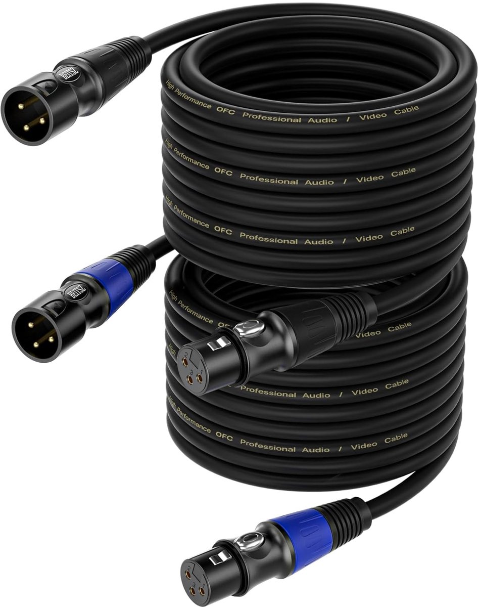 XLR Kabel Set - Microfoon Kabel - Audio Verbinding - 2 Stuks - 10 Meter