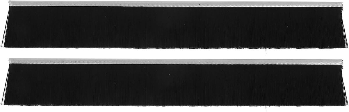 Brievenbusborstels Set - Stofstrips Afdichting - Post Beschermen - Weerbestendig Tochtvrij - 30 Cm Lang - Zwart