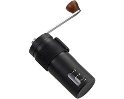 Handmatige Koffiemolen - Espressobonenmolen Draagbaar - Thuis Kamperen Reizen - Verstelbare Maalgraad - 12.5x4.8x4.8cm - Zilver