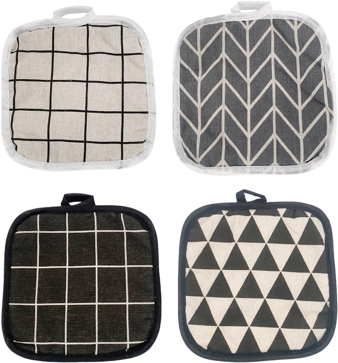 Pannenlappen Set - Keuken Textiel - Veilig Koken - Hittebestendig Katoen