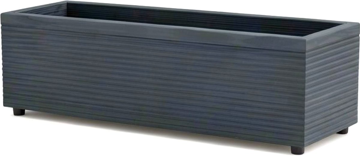 Handgemaakte houten Plantenbak – Voor Balkon, Terras of Tuin – Hout – Antraciet – 90x17x17 cm – Bloembak – Duurzaam, Weerbestendig & Stijlvol Design
