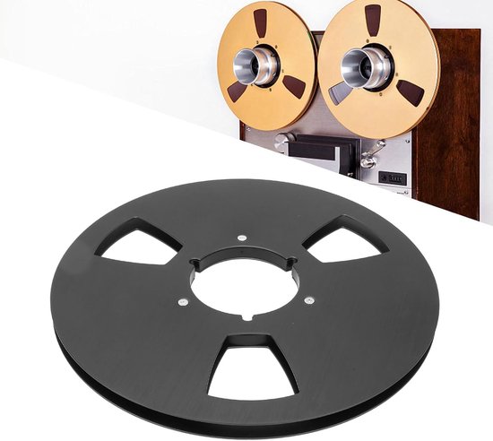 Professionele 1/4 10.5 Inch Lege Opname Reel - Geluidsband Lege Spoel met 3 Gaten RVS Schroeven voor Reel to Reel Tape Speler (Zwart) — afbeelding 5