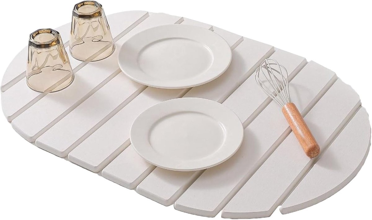 Afwasdroogmat Keuken - Afdruiprek Pad - Snel Servies Drogen - Snel Absorberend - 15x15x15 cm