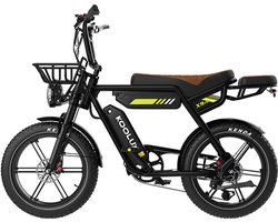 KOOLUX | X9 Pro V2 Elektrische Fiets | Fatbike | 20 x 4.0 Inch Dikke Banden | Dubbele 48V 15.6Ah ( 2 x 15,6Ah) Lithium Accu | 250W Motor | Maximaal 25/u | Maximaal bereik 180km | Hydraulische remmen | 7-speed versnelling | LCD Scherm | Rijklaar