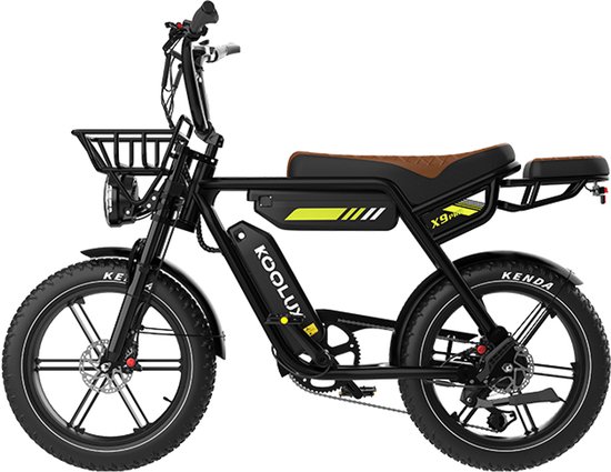 Koolux X9 Pro V2 E-bike Fatbike 20×4.0 Inch Dikke Banden 250W Motor 2x48V Accu 180km Bereik Hydraulische Remmen