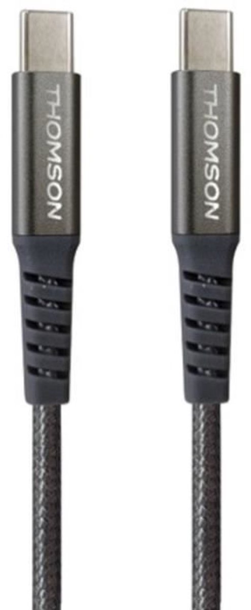 THOMSON USB-C naar USB-C 100W kabel - Snelladen en dataoverdracht – lengte 1,5 m