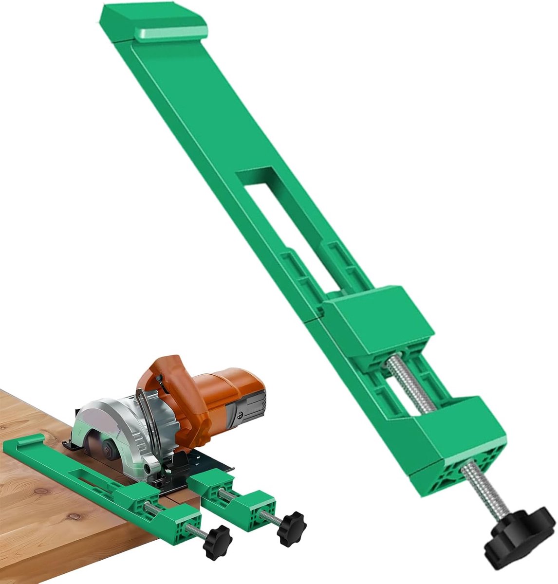Verstelbare snijgids - Cirkelzaag geleiderail - Precisie houtsnede - Antislip stabiliteit - 30x4x3 cm