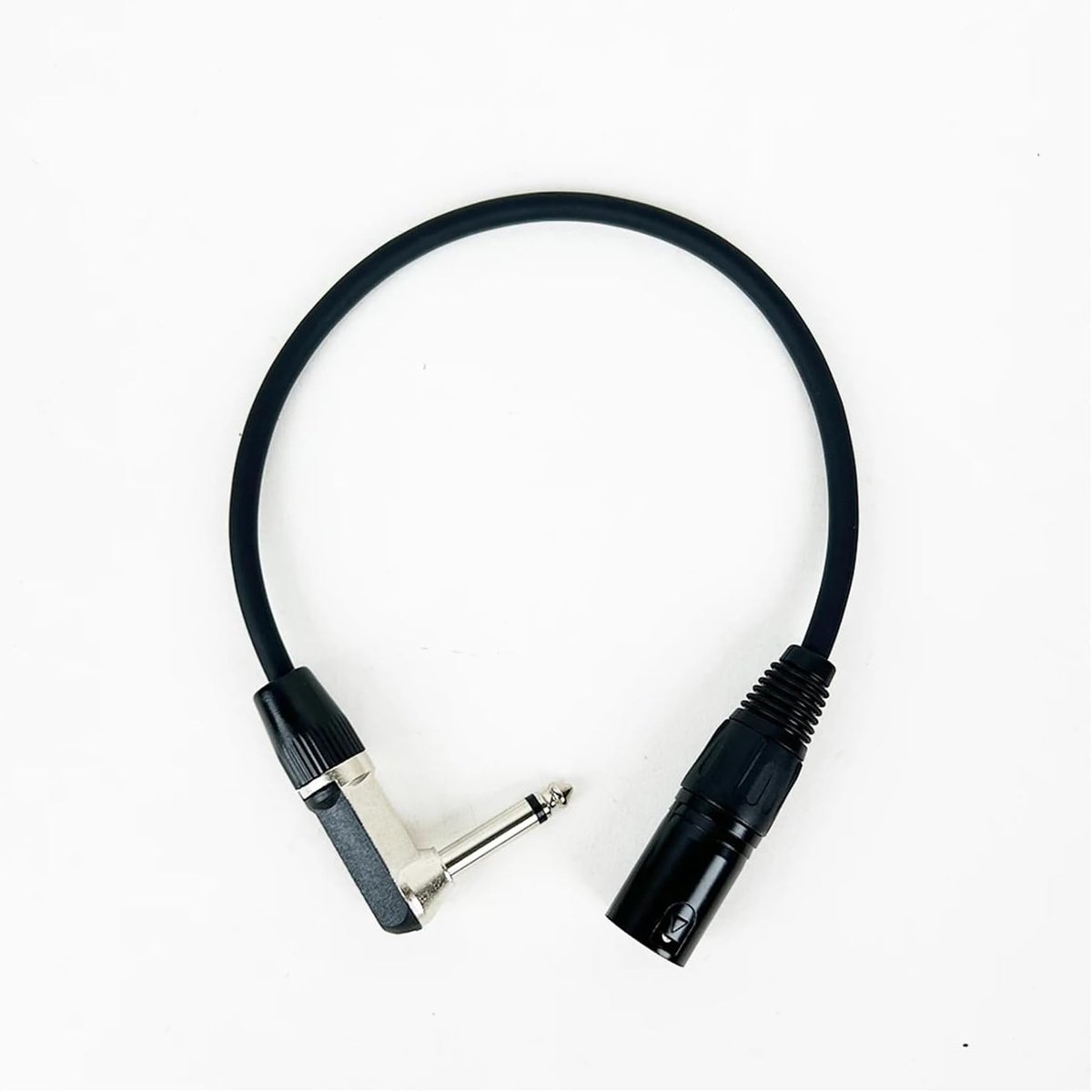 Microfoon Kabel - XLR Kabel - Audio Verbinding - Haakse Connector - Tot 15 Meter - Zwart