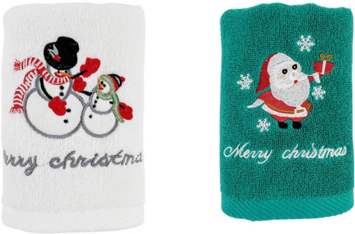 Kerst Handdoeken - Keuken Theedoeken - Keuken Decoratie - Zacht Katoen Mix - 34x73cm - Bla