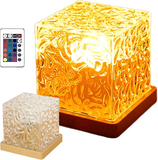 Foto: Sterrenhemel projector nachtlampje decoratie feest sfeer 16 kleuren opties vierkant plug in