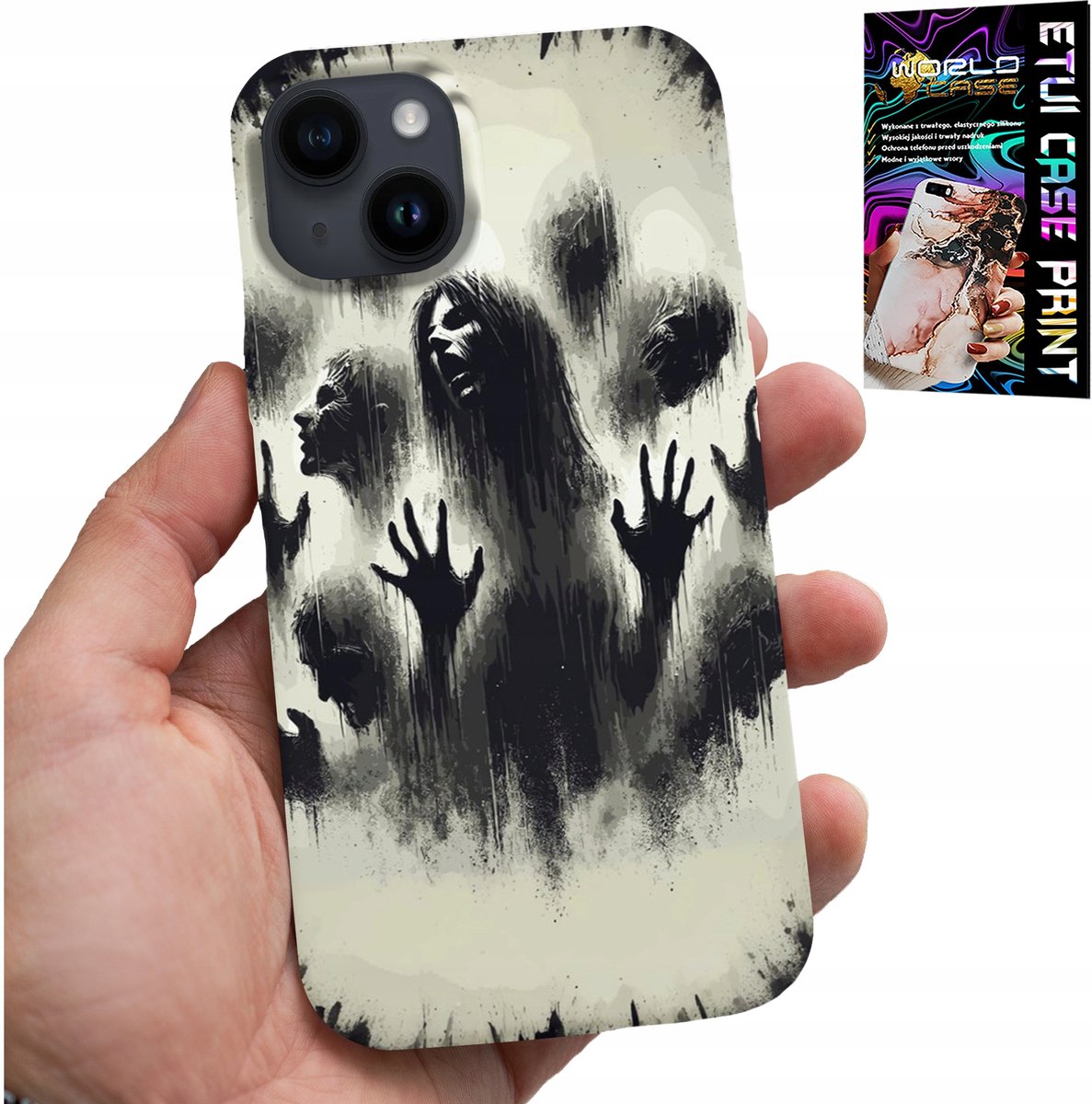 HOESJE VOOR IPHONE 14 - LIVING DEAD THE WALKING DEAD ZOMBI + GLAS