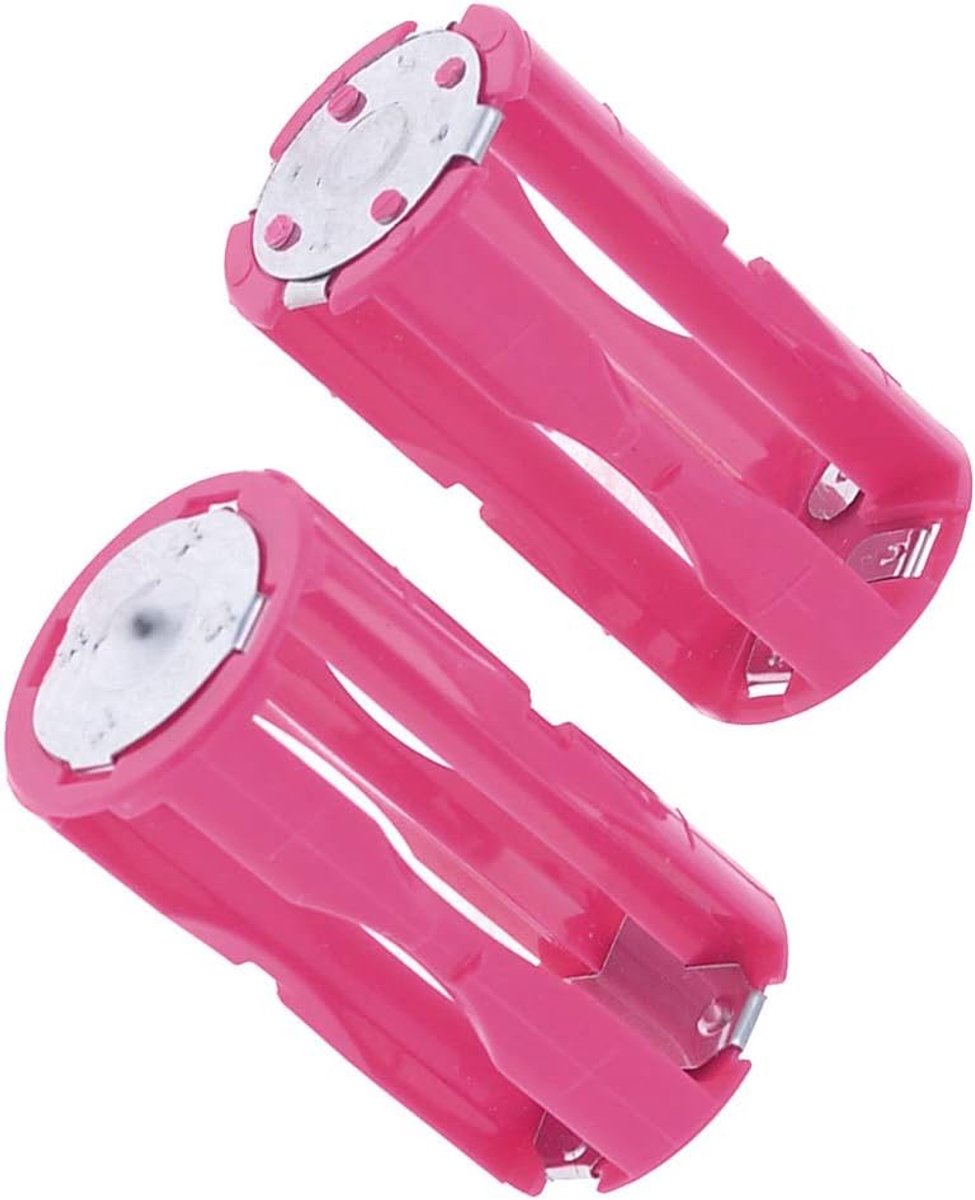 Batterijhouder - Batterijhouder Set - Zaklampen Voeden - Voor 4 AAA Batterijen - Magenta