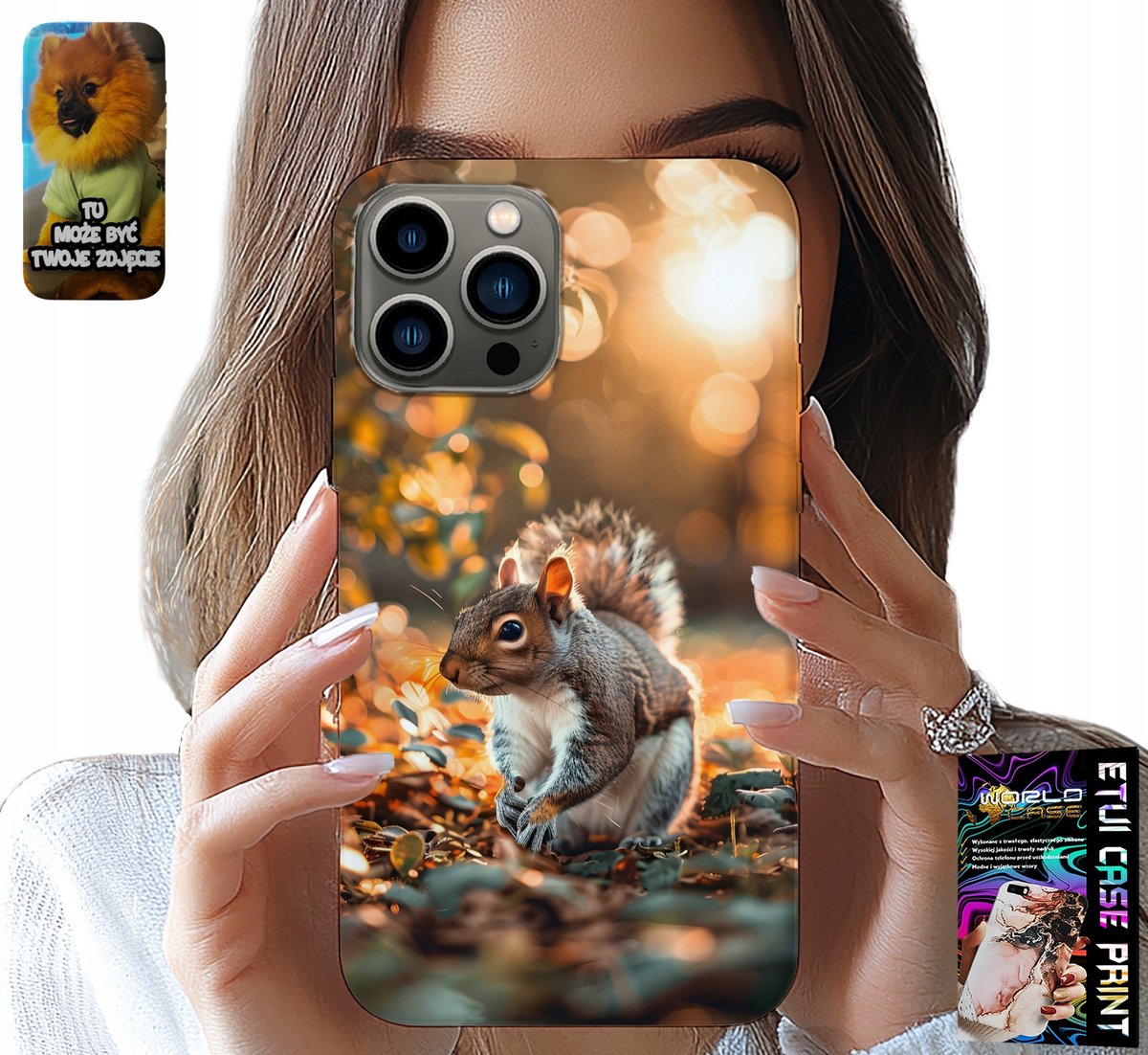 iPhone 13 Pro hoesje - schattige eekhoorn, hoesje met je eigen motief