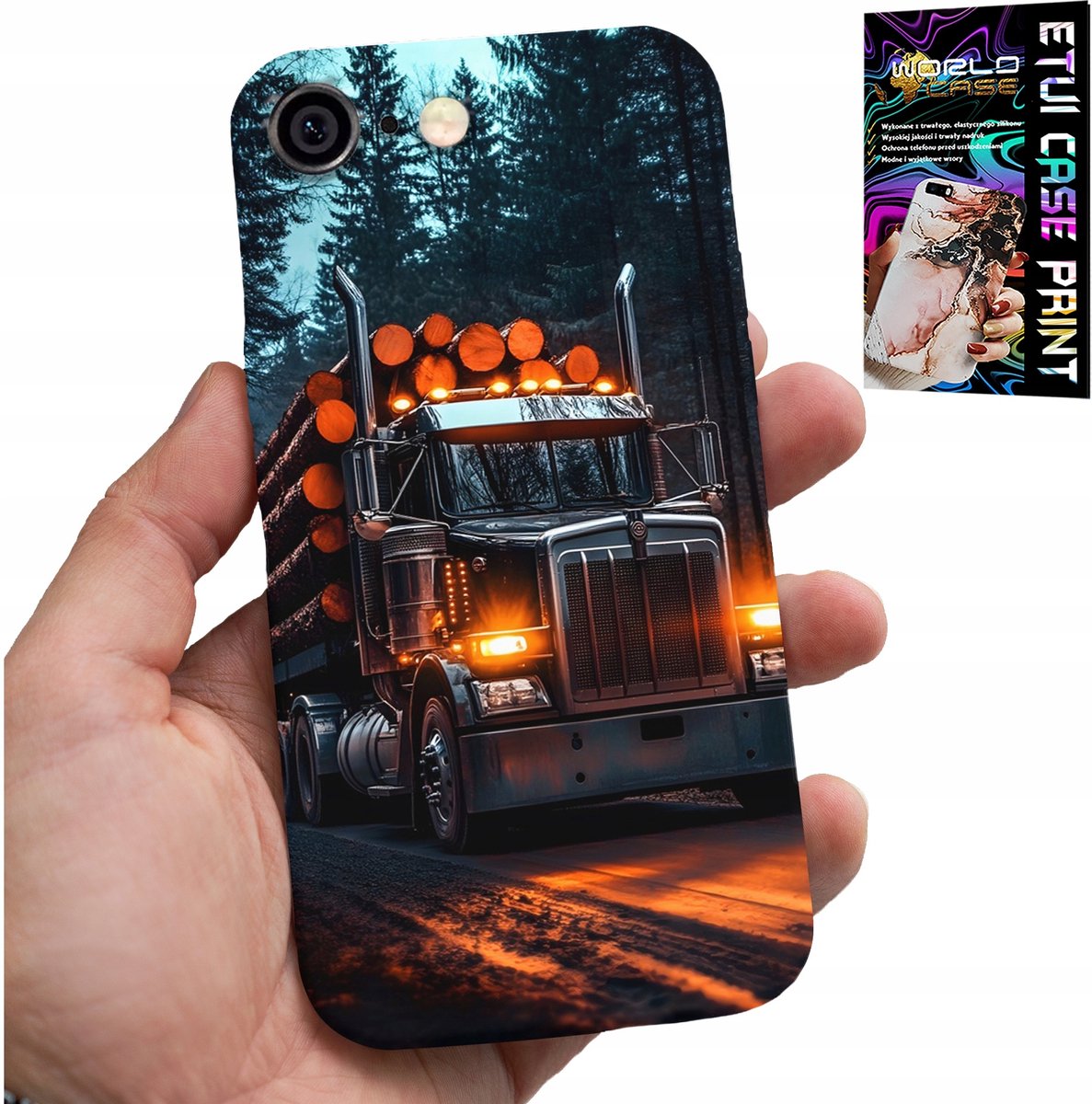 HOESJE VOOR IPHONE (6 PLUS) - ACHTERKANT MET VRACHTWAGENMOTIE