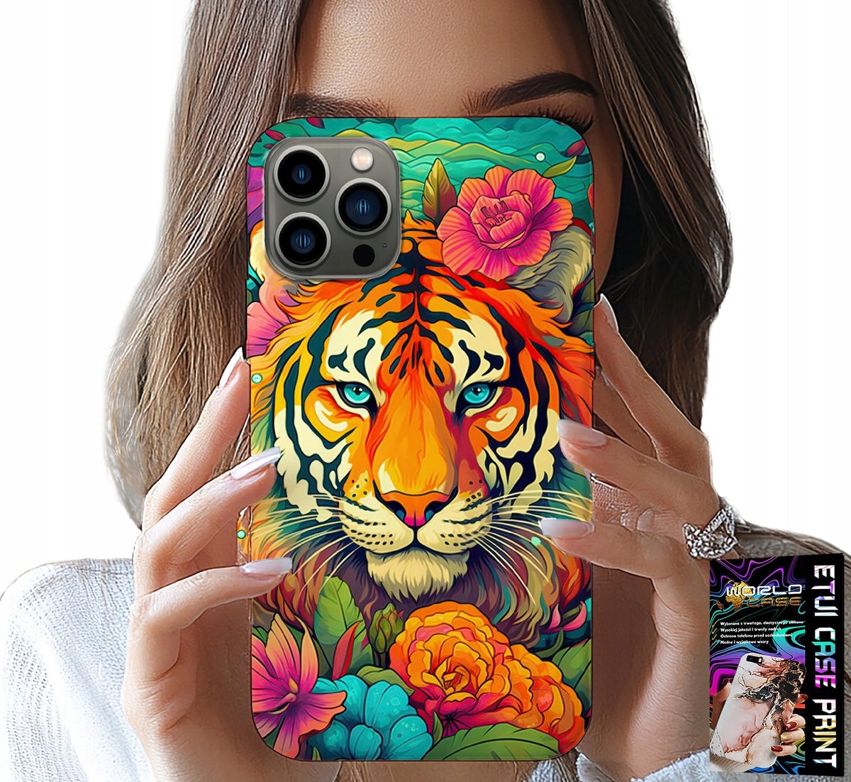 HOESJE VOOR IPHONE 13 PRO MAX - DIERENPATROON TIJGERHOESJE