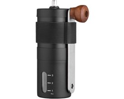 Handmatige Koffiemolen - Espressomolen Draagbaar - Verse Koffie Malen - Verstelbare Maalgraad - 12.5x4.8x4.8 cm - Zwart