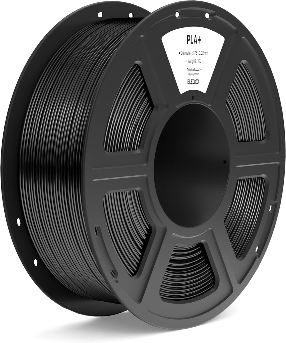 PLA+ Filament - 3D Print Materiaal - Modelbouw Printen - Verbeterde Sterkte - 1.75mm 1KG - Zwart