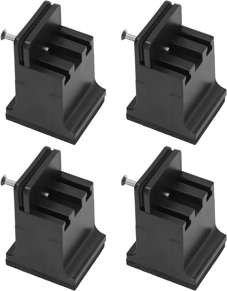 Meubelverhogers Set - Vergrote Ruimte - Meubels Verstellen - Met Schroefklem - 4 Stuks - Zwart