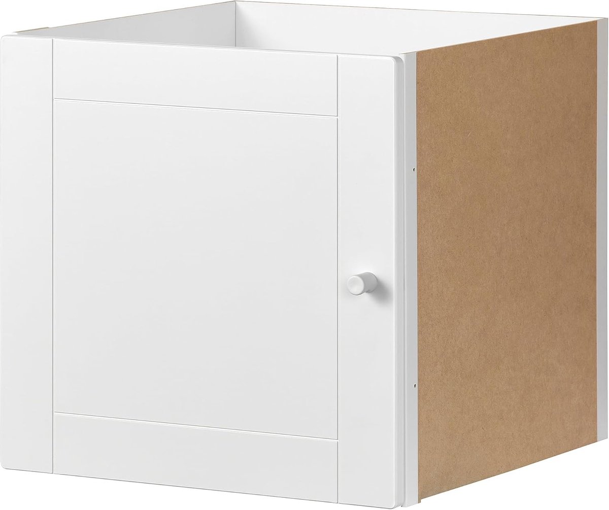 Inzetstuk met deur - Opbergmodule - Kamer organiseren - Vooraf gefreesd - 33x33 cm - Wit