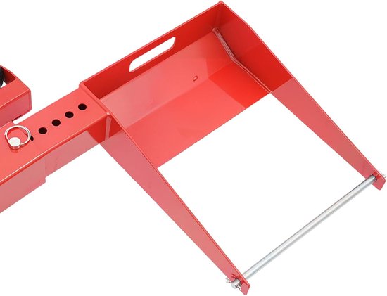 Gazontractorkrik - Zitmaaierlift Trolley - Onderhoud Machine - Verstelbare Uittrekbaar - Tot 126 cm - Rood Zwart — afbeelding 5