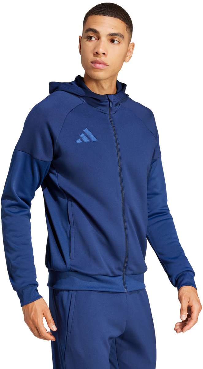 adidas Sweater Heren Tiro 25 Full-Zip Hoodie Donkerblauw