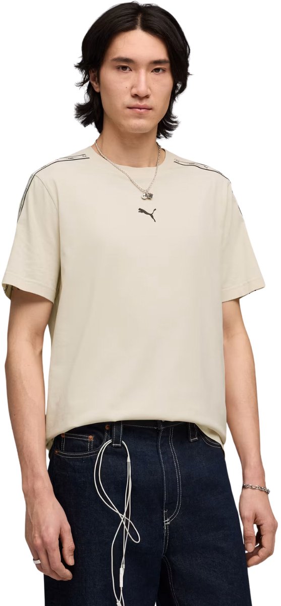 Puma T-shirt Heren Tape Tee Beige