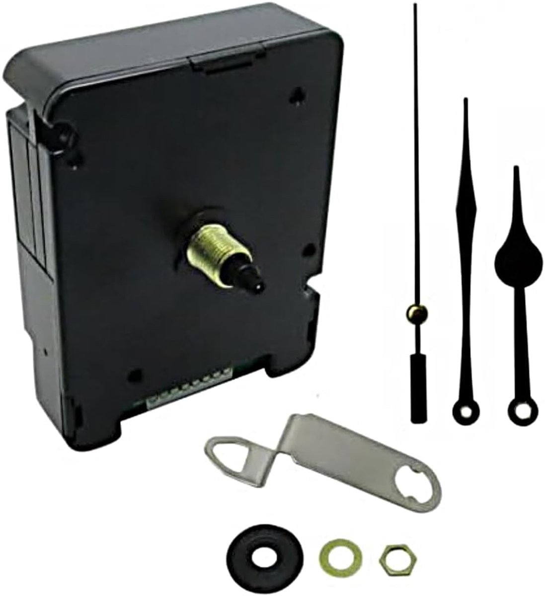 Klok Mechanisme Vervanging - Quartz Uurwerk - Wandklok Reparatie - Automatische Tijdinstelling - 76mm Metaal - Zwart