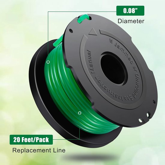 6 stuks grastrimmer spoel lijn vervangingsonderdeel voor Black & Decker GL7033 GL8033 GL9035 van Merkloos	 — afbeelding 3