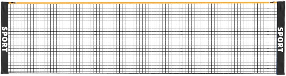 Sport Net - Tennis Badminton Net - Buiten Spelen - Inklapbaar en Verstelbaar - 5.1 Meter - Zwart