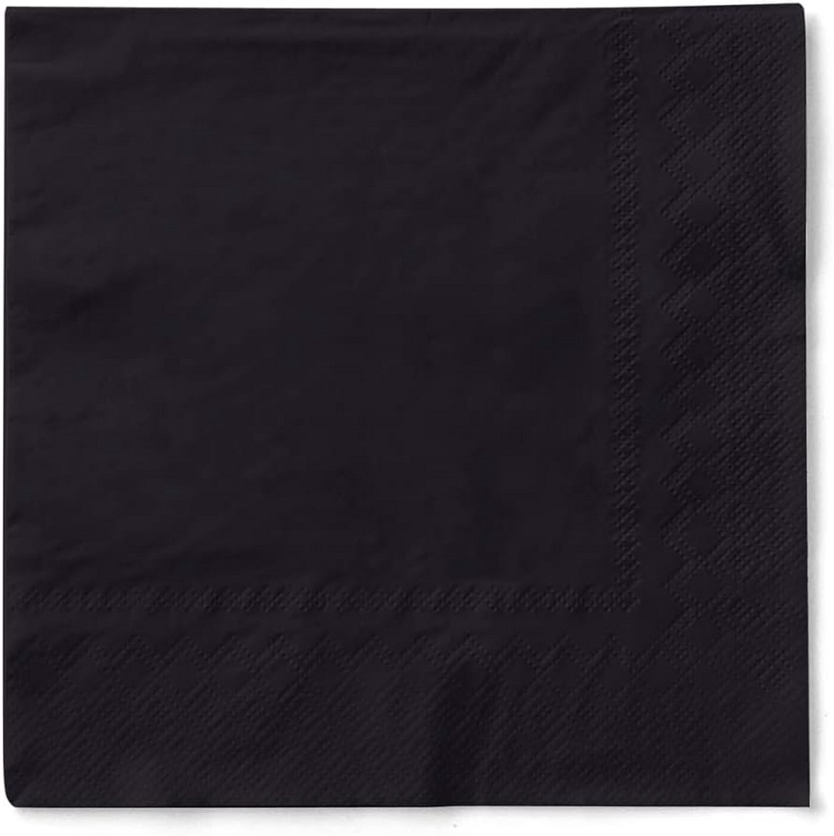 Zwarte 3-Laagse Papieren Servetten 40x40 cm - 100 stuks Absorberend
