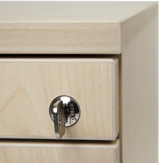 SIGNA SC40 BS - Conteneur à roulettes en bois de hêtre avec système d'accrochage