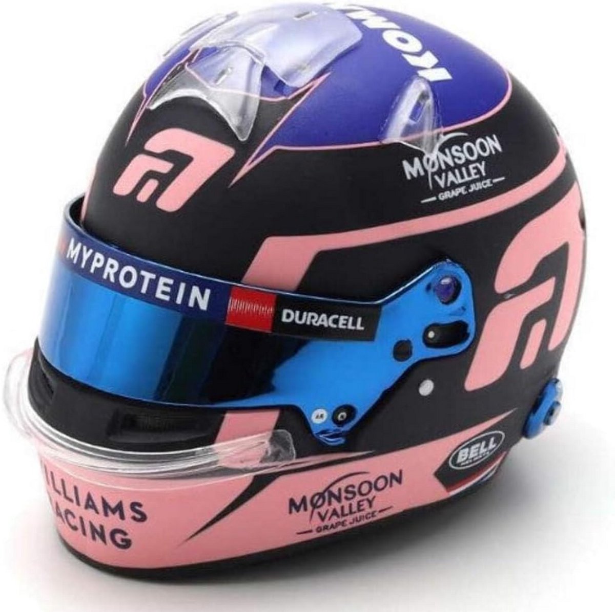 1/5 Schaal Formule 1 Mini Helm - 15 cm Race Auto Model voor Volwassenen - Inclusief Display Case