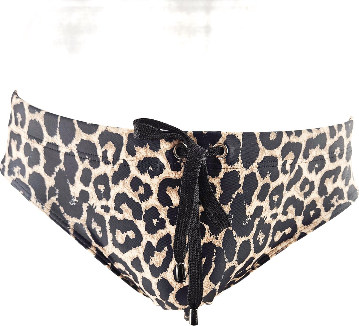 BamBella ® - Zwembroek - Maat L/XL - zwemshorts - panterprint bruin zwart short kort man mannen heren
