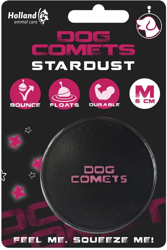Jouet pour chien Dog Comets Ball Stardust - Jouet pour chien durable - Balle pour chien robuste - Balle en caoutchouc - Convient aux chiens - Vert - Diamètre 6