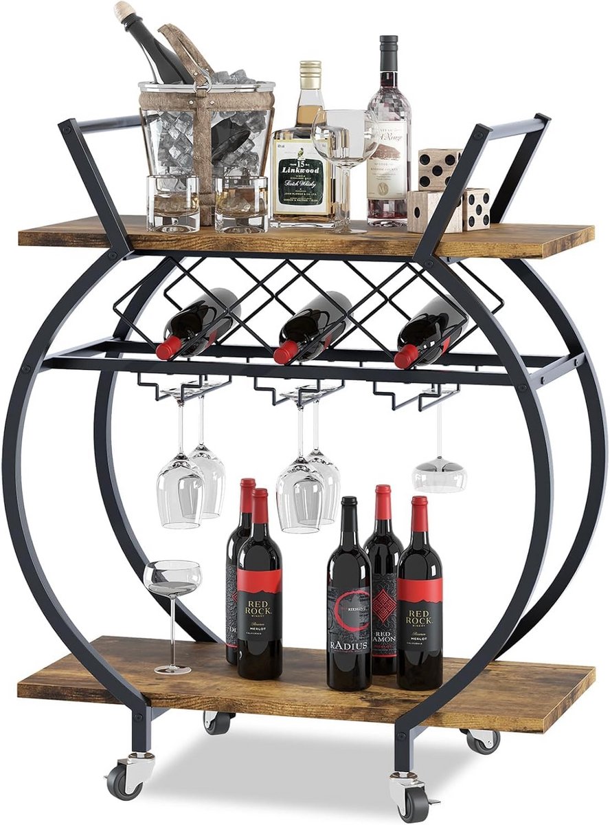 Rotundity serving trolley (brown)