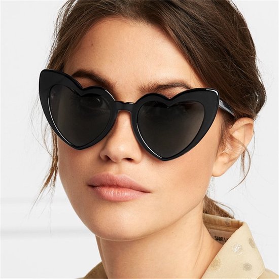5x Bril hartjesvorm - Zonnebril - Heart shaped sunglasses - Carnaval - Verkleedkleding - Party glasses - Feestbril - Grappige/gekke bril - Zwart - Jonyx van Merkloos — afbeelding 5