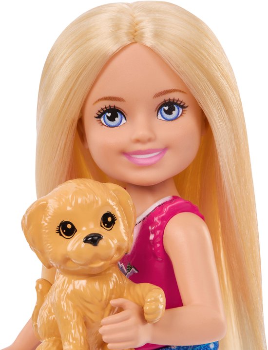 Barbie pop Chelsea Outdoor Avontuur met hond en camping accessoires. — afbeelding 4