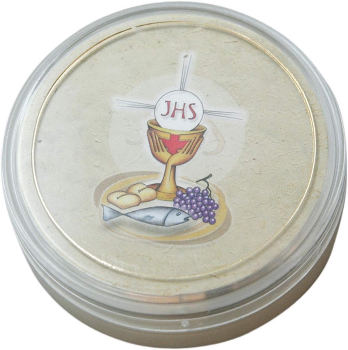 Communie Bewaardoos Ø 6,5 cm voor Rozenkrans en Hosties - Heilige Presentatie en Cadeau